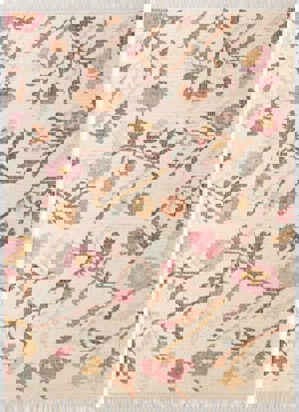 The Rugs Roya Afghan Kelim Rug Violette – Floral Design