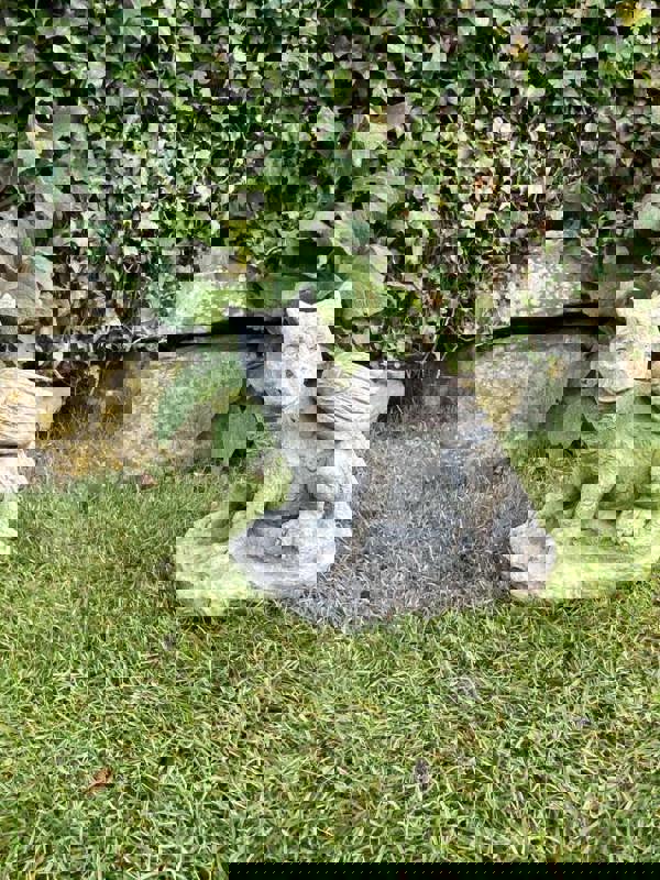 Stone Cast Dozing Dragon Small Outdoor Ornament