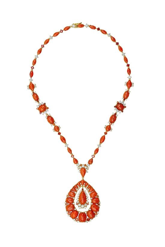 Latelita Paloma Fire Opal Statement Necklace Gold