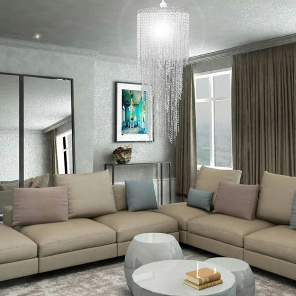 Berkfield Crystal Pendant Chandelier 26 x 70 cm