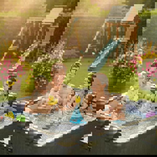 Wave Adriatic | 6 Person Square Aluminium Frame Hot Tub | Black Wood | UKCE