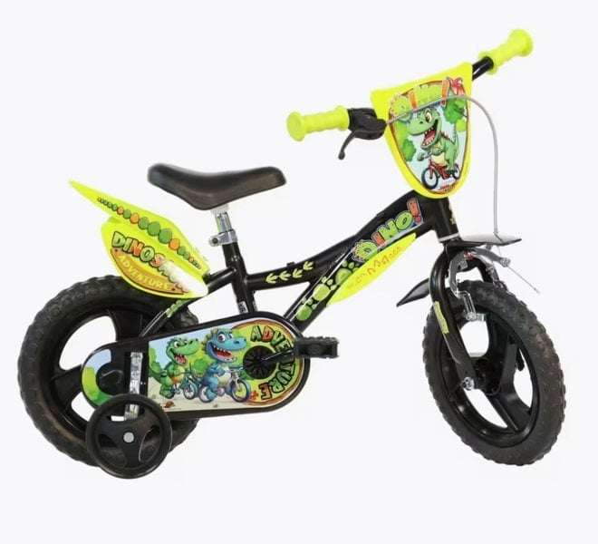 Dino Bikes Dino Dinosaur Adventure 12in Kids Bike - Black