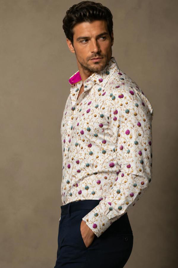 Claudio Lugli Highland Thistles Print Shirt