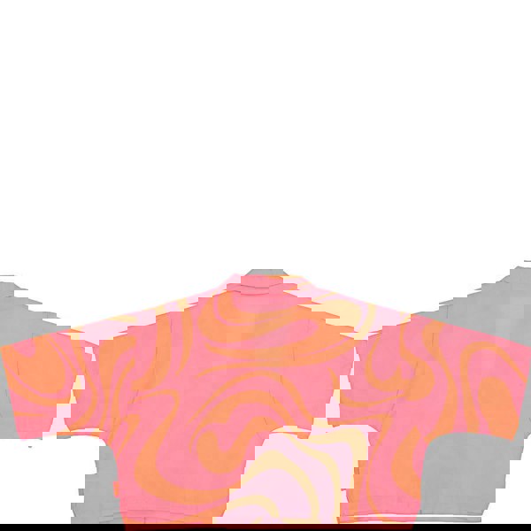Fila Womens Swirl Print Cropped Shirt in Pink