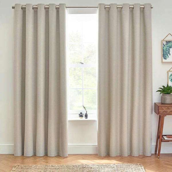 Furn Dawn Eyelet Curtains - Linen - 