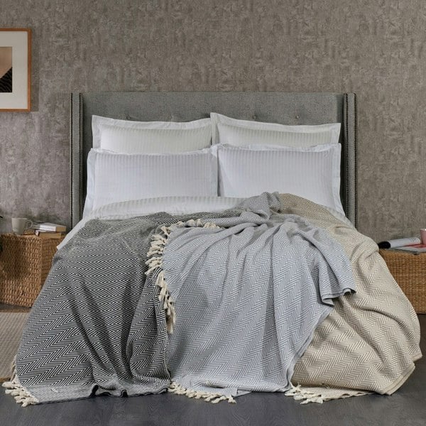 Cotton Chevron Throw Blanket