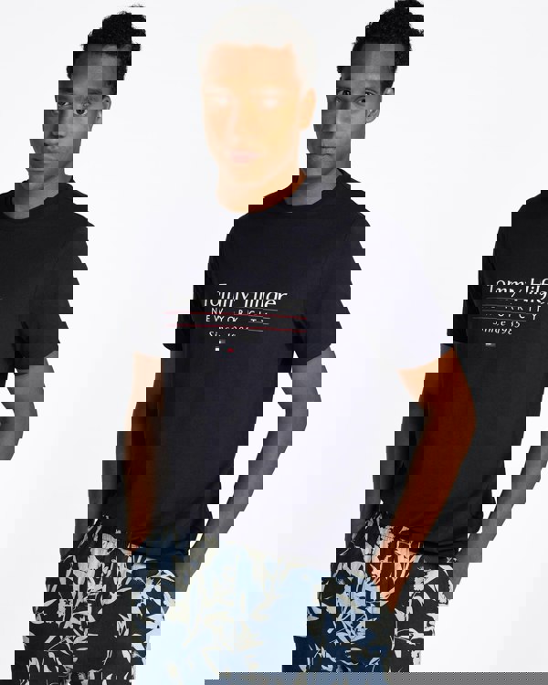 Tommy Hilfiger Center Stack Mens T Shirt - Desert Sky