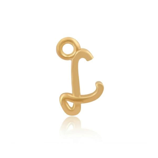 Sarah Layton Initial L Alphabet Charm - Gold