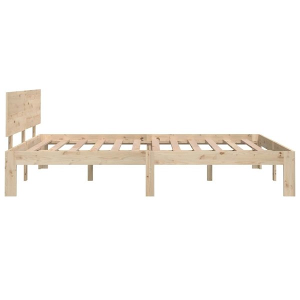 Berkfield Bed Frame Solid Wood 135x190 cm Double