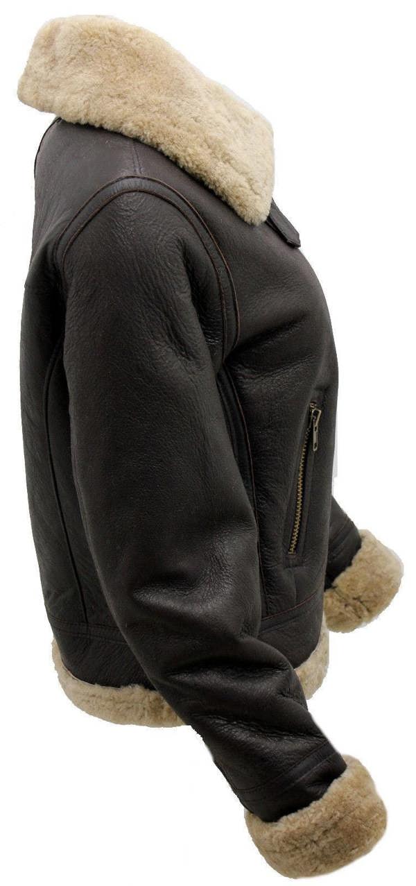 Infinity Leather Womens Brown B3 Sheepskin Leather Flying Jacket-Kayseri