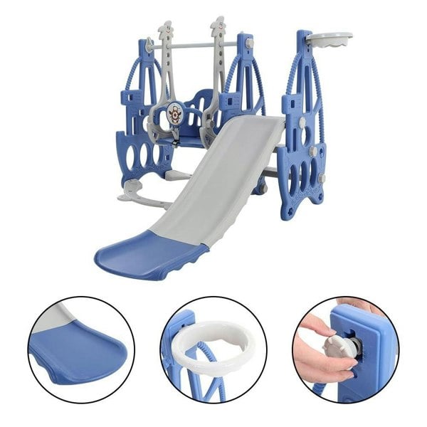 3 in 1 Kids Swing and Slide Set Toddler Climber Playset Swing Sets & Playsets Living and Home
