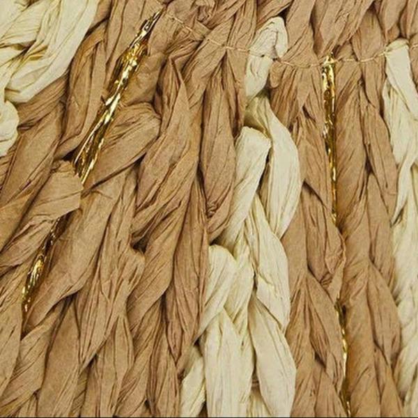 WOVCOR Oval Straw Women's Medium Size Bag