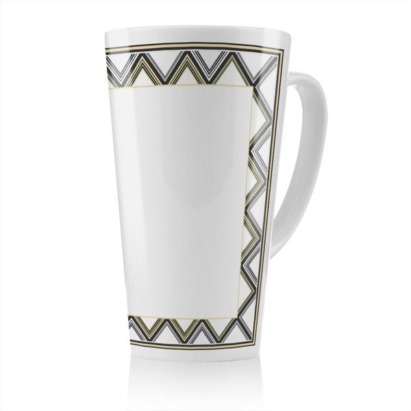 Benjamin Tate Design Art Deco Patterned Border Latte Mug