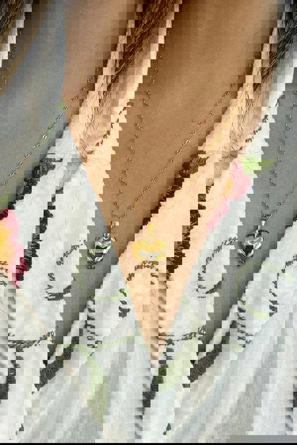 SVNX Heart Pendant Necklace in Gold Colour - Gift Boxed