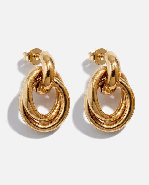 Elk & Bloom Chubby 14K Gold Molten Drop Studs