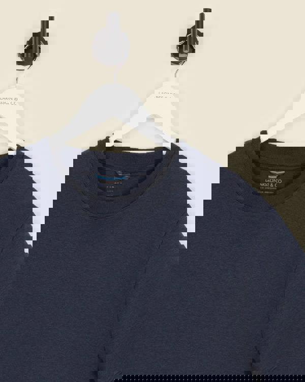 Larsson & Co Heavy T-Shirt With Ribbed Details