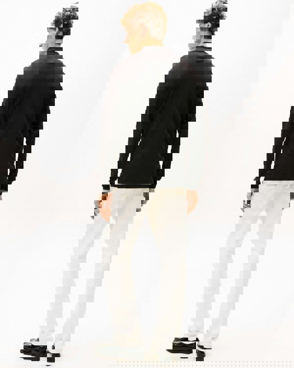 Tommy Hilfiger Interlock Mens Long Sleeve Zip Polo - Black