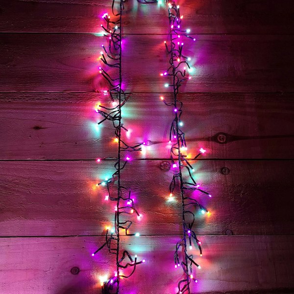 Samuel Alexander 3000 LED 37.2m Premier Clusterbrights Indoor Outdoor Multifunction Mains Operated Christmas Cluster Lights with Timer in Rainbow