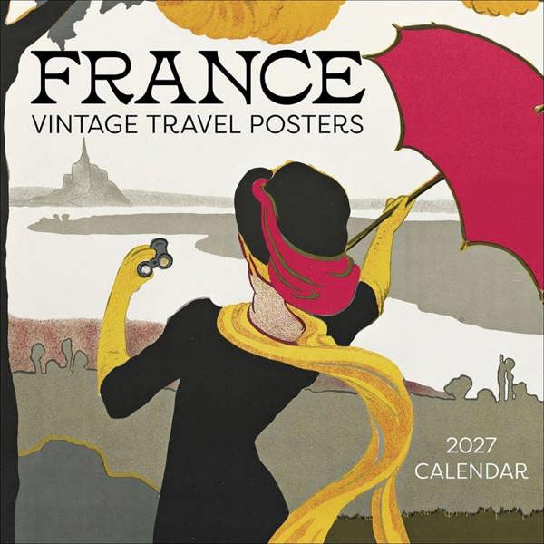 France, Vintage Travel Posters Calendar 2027, Wall Calendars, Month To View, Travel, Gift