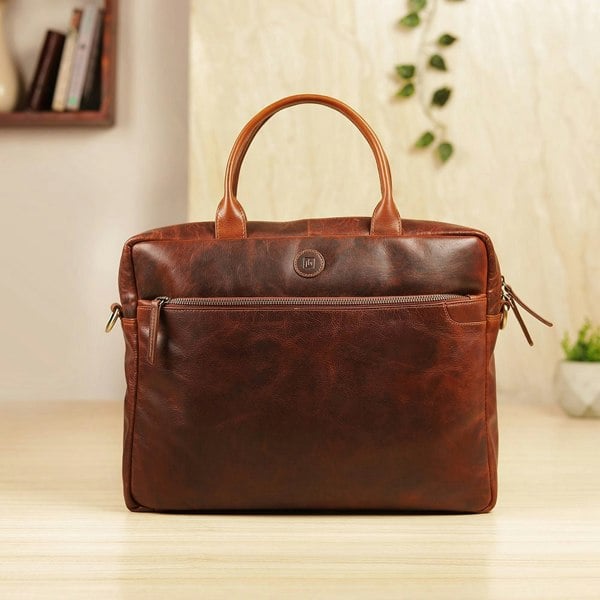 PRIMEHIDE Orion Leather Briefcase