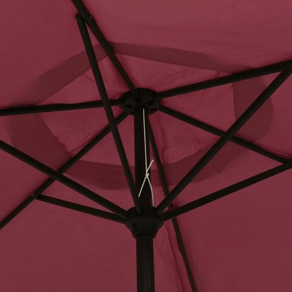 Berkfield Parasol Burgundy 200x224 cm Aluminium