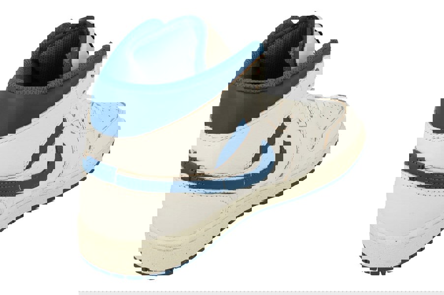 Nike Air Jordan 1 Mid SE Mens Trainers Fn5215  141 - White Industrial Blue Sail 141 - Photo 2