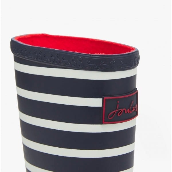 Joules ROLL UP WELLY Boys Rubber Wellies Navy Stripe