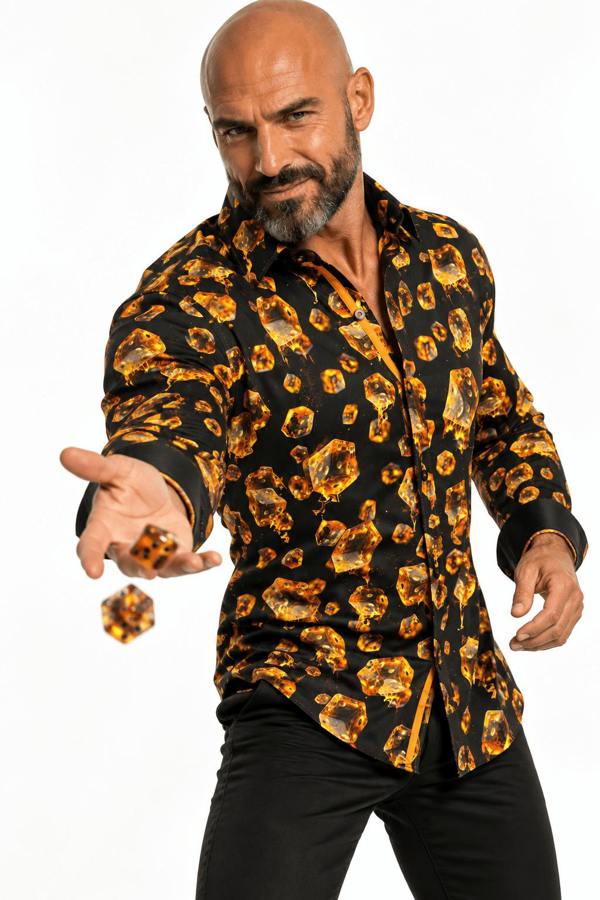 CL26121 Black Dice - Claudio Lugli Shirts