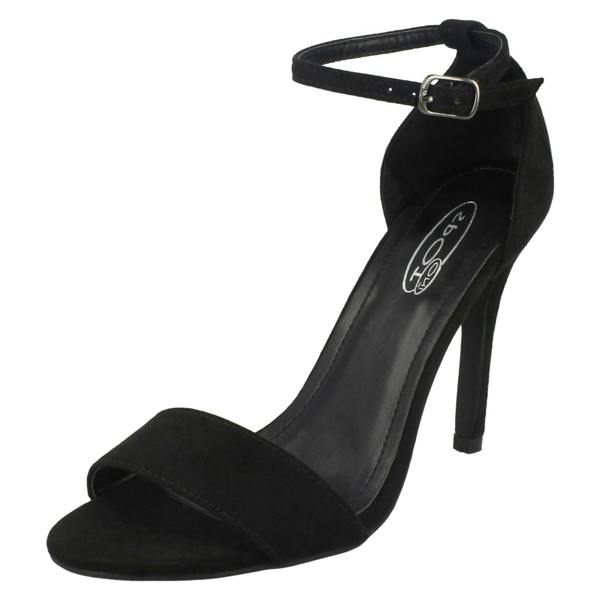 Spot On Ladies Spot On High Heel Mule Sandals