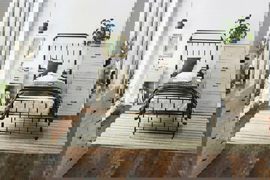 Dorel Home BrEZ Build Pearce 4 DRW Dresser Light Oak