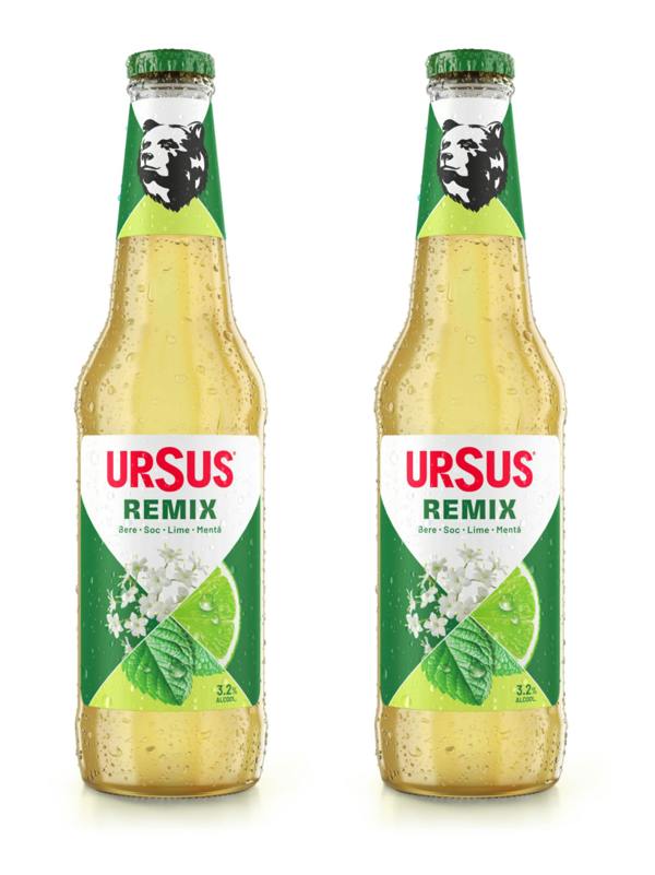 Ursus Remix (Elderflower, Lime and Mint) Low Alcohol Beer 3.2% ABV 2x330ml