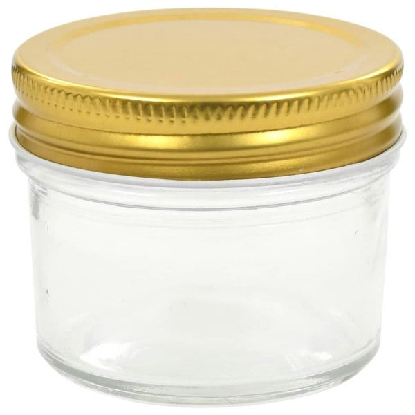 Berkfield Glass Jam Jars with Gold Lid 48 pcs 110 ml