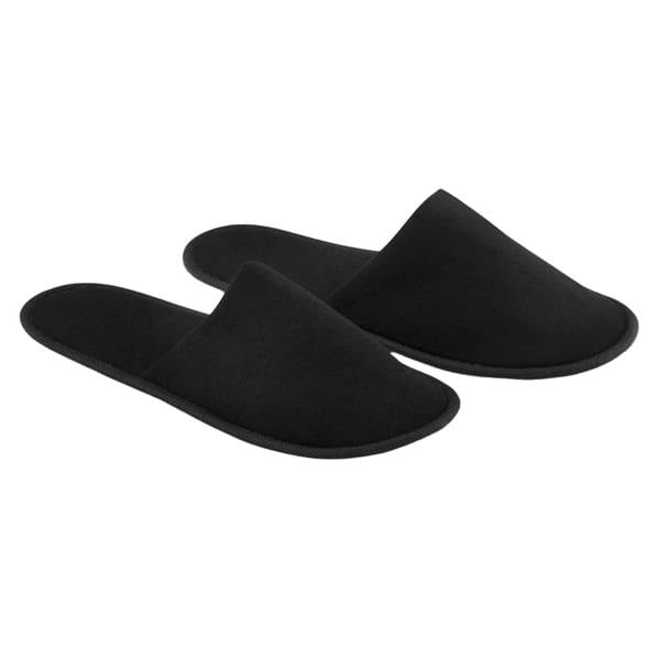 MidOcean Unisex Adult Flip Flap Hotel Mule Slippers - Black - 