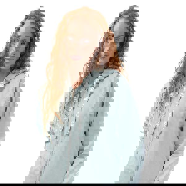 DKNY Womens/Ladies Two Tone Logo Sweat Jacket - Grey - 