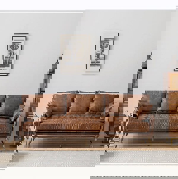 Luna Three Seaters Sofa, Three Seater Corner Sofa, Real Leather-Weilai Concept-Weilai Concept