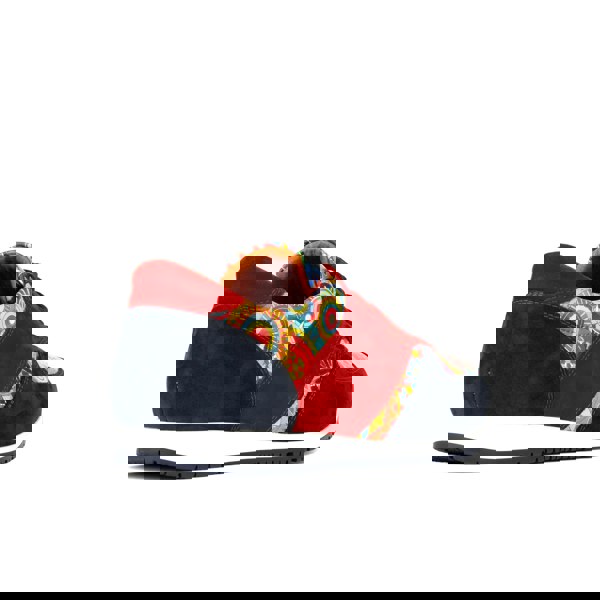 Embassy London San Francisco - Navy & Red Signature - Men's lace-up leather & suede trainer