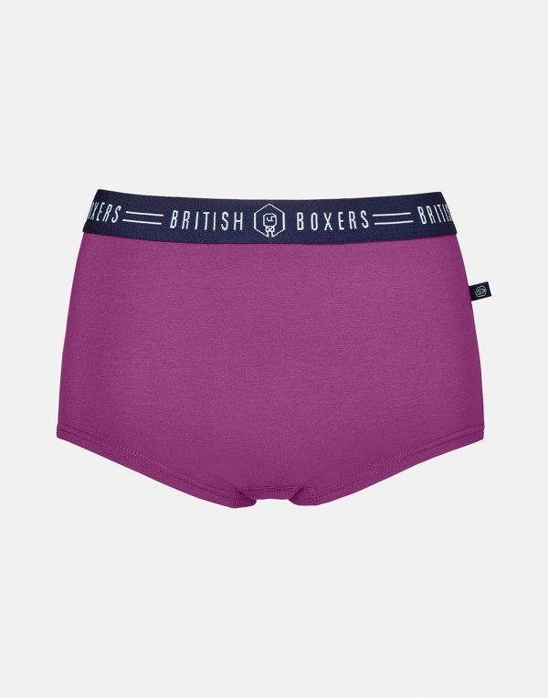 Three-pack Hipster Boxer Briefs – Sloe Gin - British Boxers