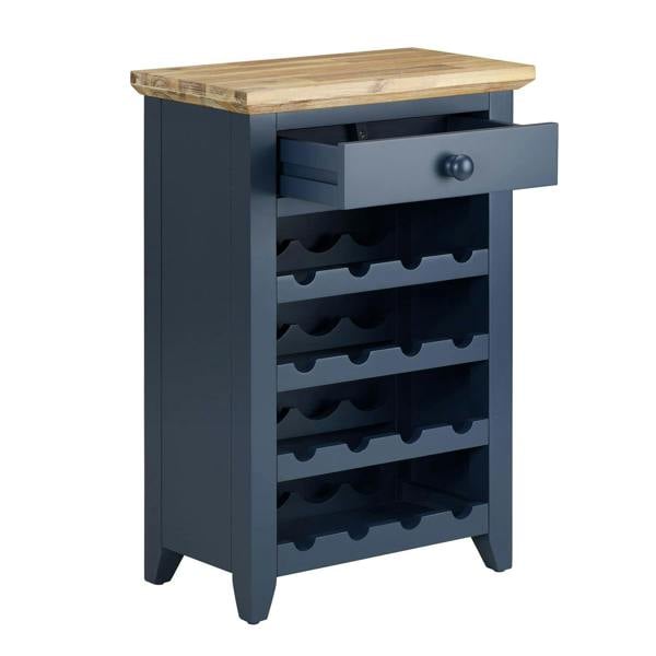 Statement Furniture Florence Wine Rack with Drawer Wooden 16 Wine Bottle Storage Assembled