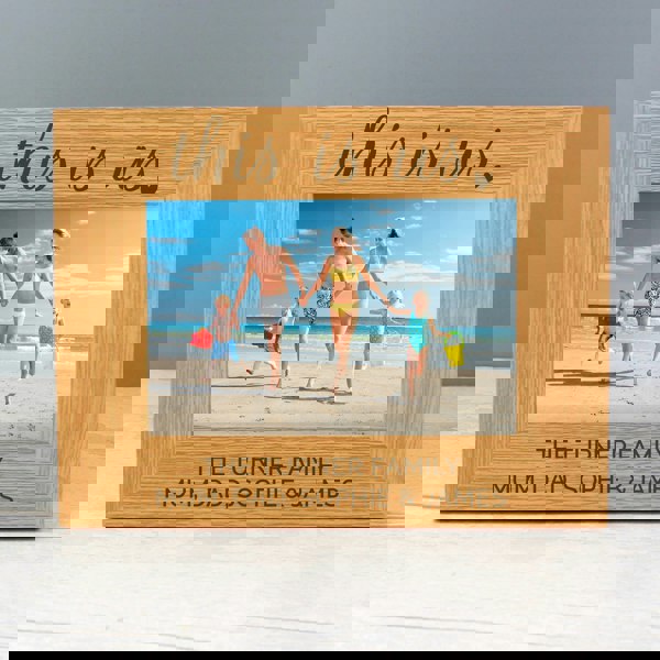 Personalised Memento Company Personalised 'This Is Us' 6x4 Landscape Wooden Photo Frame