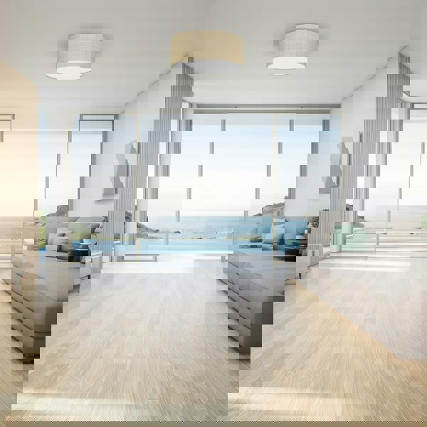 Milagro Ceiling Lamp Marshall Rattan 2XE27 40cm