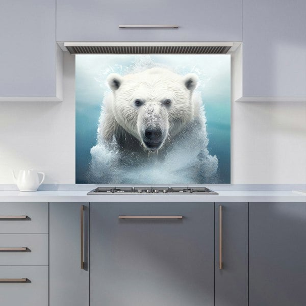 Warren Reed - Designer Polar Bear Splashart Kitchen Splashback