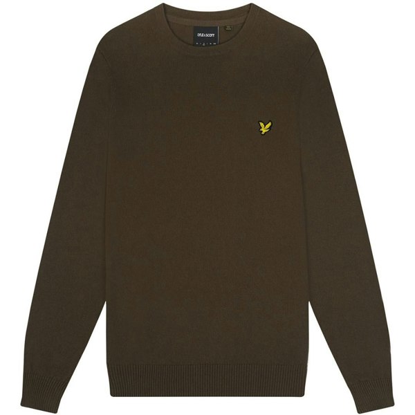 Lyle & Scott Cotton Merino Pull-over Jumper - Olive