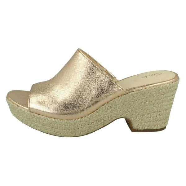 Clarks Ladies Clarks Espadrille Style Wedge Sandals Maritsa Mule
