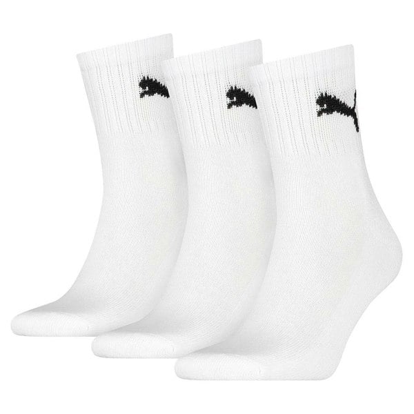 Puma Unisex Adult Crew Socks (Pack of 3) - White