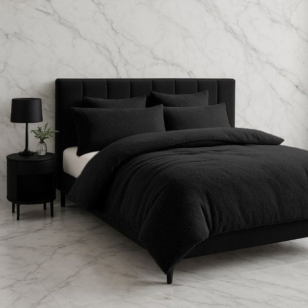 Snug City Teddy Bear Fleece Duvet Cover & Pillow Case Set