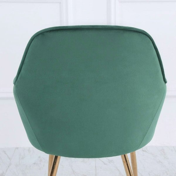 Set of 2 Velvet Dining Chairs with Pad and Armrest Dining Chairs Living and Home