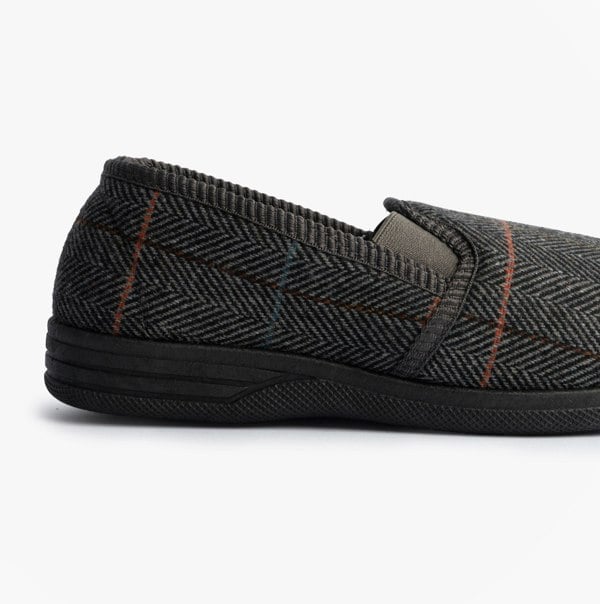 Zedzzz KENNY Mens Full Slippers Grey