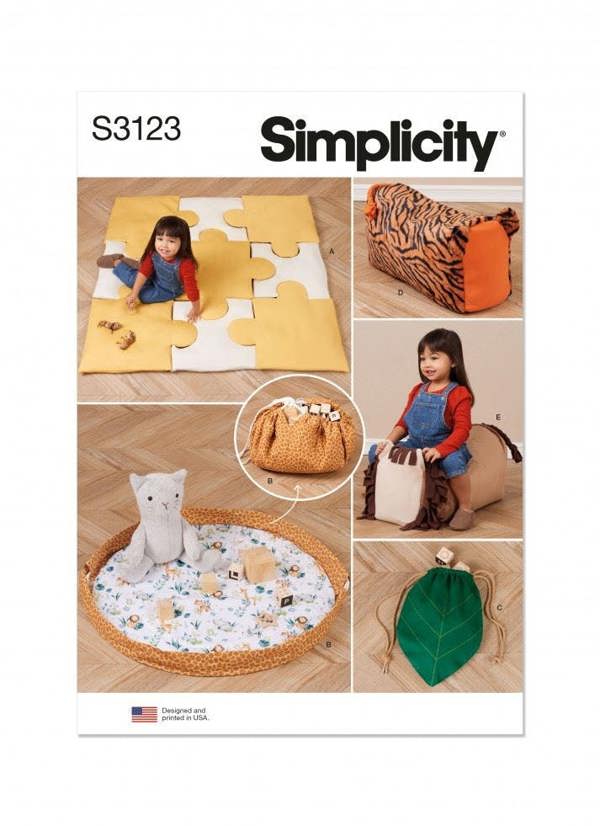 Simplicity Sewing Pattern 3123, Toys, Accessories for Kids, OS (One Size) - Intermediate