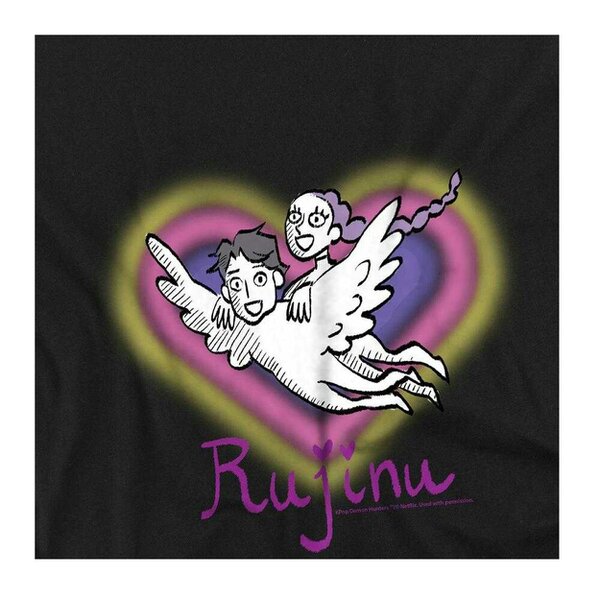 K-Pop Demon Hunters Childrens/Kids Huntrix Saja Boys Rujinu Heart Sweatshirt - Black