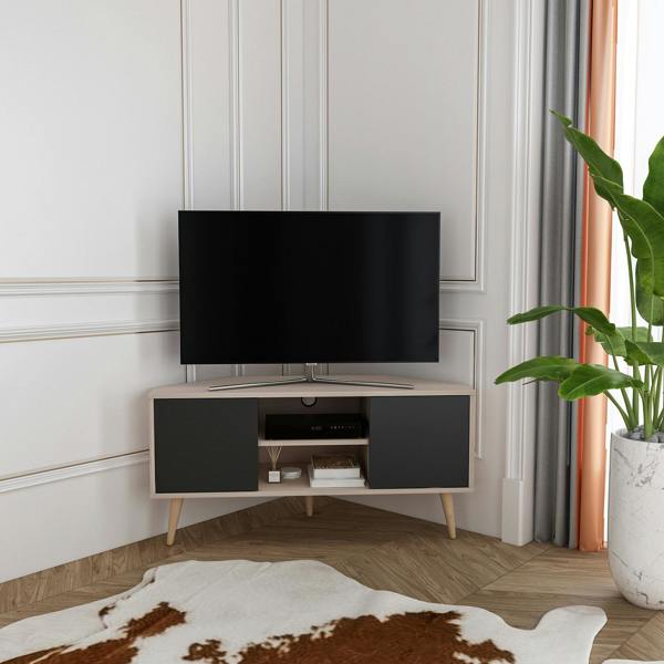 Decorotika Lesson Corner TV Stand TV Unit TV Cabinet for TVs up to 55"